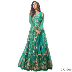 Beautiful Net Embroidered Semi Stitched Suits