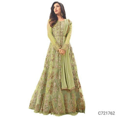 Beautiful Net Embroidered Semi Stitched Suits