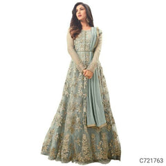 Beautiful Net Embroidered Semi Stitched Suits