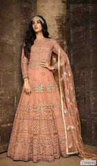 Magical Soft Net Floral Embroidered Anarkali Suits