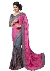 AYSIS SAREE HALF&HALF (MSPINK-15SAREE_PINK)