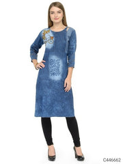 Authentic Denim Embroidered Kurtis