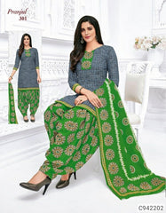 Stunning Cotton Printed Patiala Suits